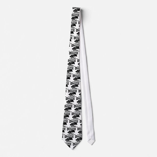 Mrs.& Mr. Smith Hot-Rod Garage Tie (Front)