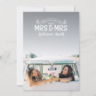Mrs & Mrs Christmas wedding announcement
