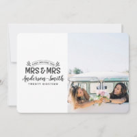Mrs & Mrs Christmas wedding announcement