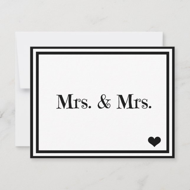 Mrs. & Mrs. Invitation (Front)