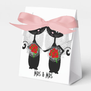 Mrs & Mrs Lesbian Couple Personalised Wedding Favour Box
