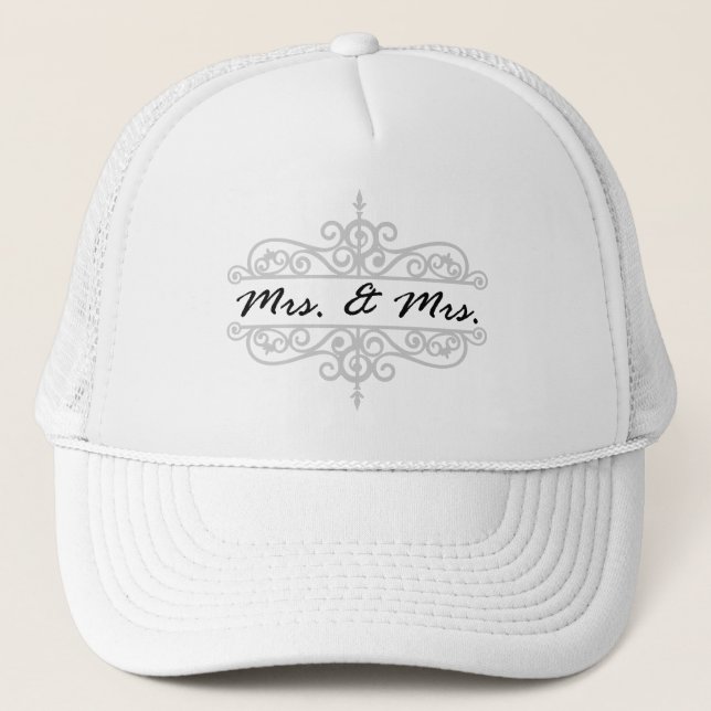MRS & MRS LESBIAN MARRIAGE HATS (Front)