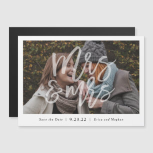 Mrs & Mrs LGBT Magnetic Save the Date Invitation