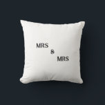 Mrs & Mrs newely wed cushion<br><div class="desc">A Cushion with simple elegance for   the newly  wedded couple</div>