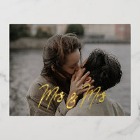 Mrs. & Mrs. Postcard Wedding Invitation