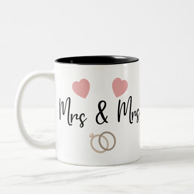 Mrs&Mrs Two-Tone Coffee Mug (Left)