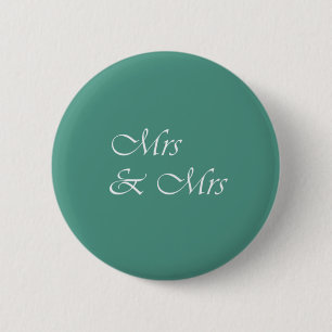 Mrs & Mrs Typography 6 Cm Round Badge