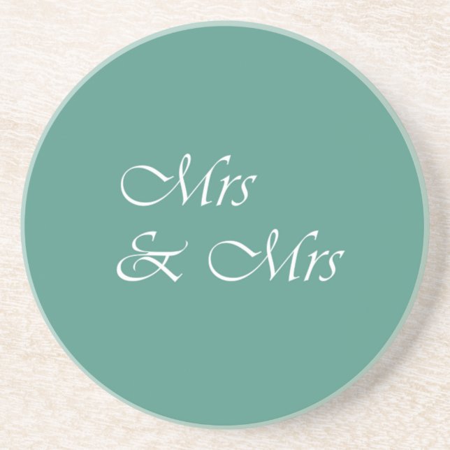 Mrs & Mrs Typography Coaster (Front)