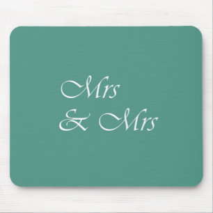 Mrs & Mrs Typography Mouse Pad