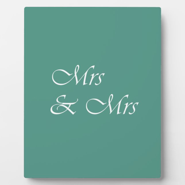 Mrs & Mrs Typography Plaque (Front)