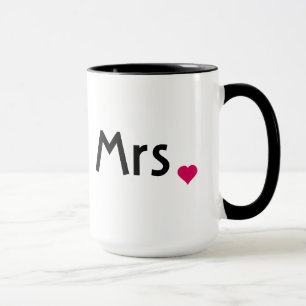 Mrs. mug with red love heart