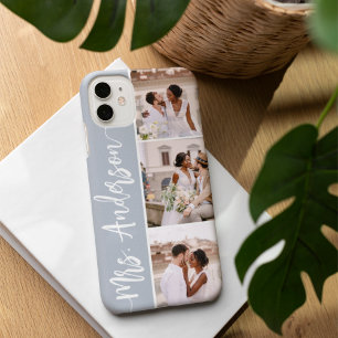 Mrs. New Name Wedding Couples Photo Collage iPhone 16 Case