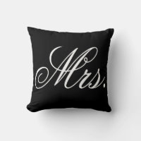 Mrs. newlywed bride typography black and white
