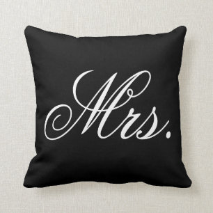 Mrs. Newlywed Elegant Wedding Pillow