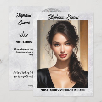 Mrs Pageant Autograph Card Marble Ice QR Code