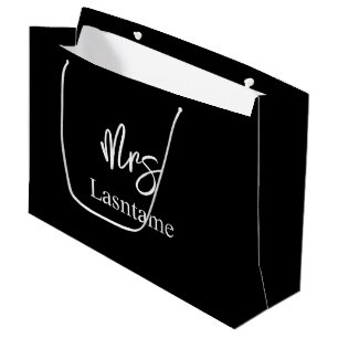 Mrs Personalised Bridal Large Gift Bag