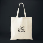 Mrs Personalised Name Tote Bag<br><div class="desc">Mrs Personalised Name Tote Bag. Mrs Smith (Add your own text in place of 'Mrs' and 'Smith').
Please visit our Zazzle store,  Life on Memory Lane,  to discover our growing range of gifts for all occasions and please contact us if you require any assistance.</div>