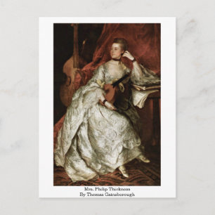Mrs. Philip Thickness By Thomas Gainsborough Postcard