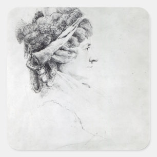 Mrs Piozzi Square Sticker