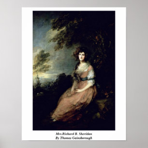Mrs.Richard B. Sheridan By Thomas Gainsborough Poster