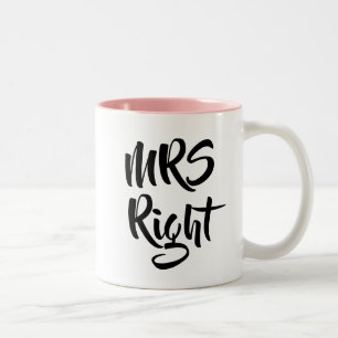 Mrs Right Fun Two-Tone Coffee Mug