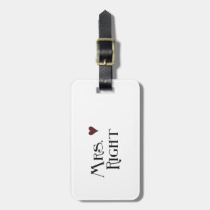 Mrs. Right Luggage Tag