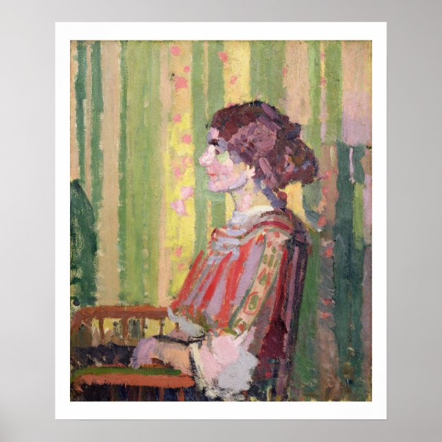 Mrs Robert Bevan, c.1913 (oil on canvas) Poster (Front)