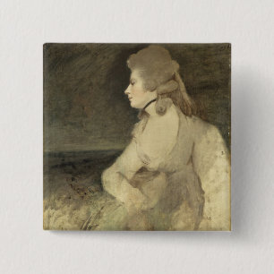 Mrs Robinson, c.1784 (oil on canvas) 15 Cm Square Badge