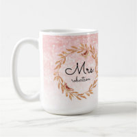 Mrs Rose Gold Butterfly Pink Glitter Bridal Shower