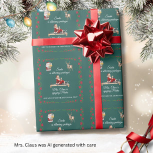 Mrs. Santa Claus Enjoys Pilates Name Wrapping Paper