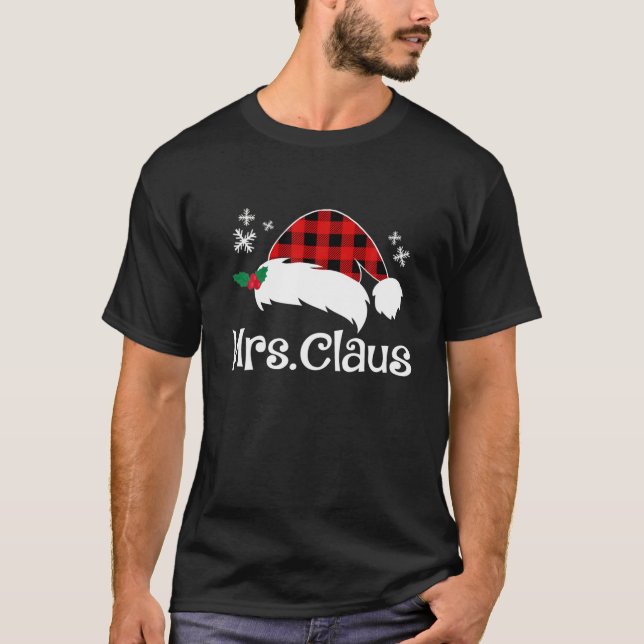 Mrs Santa Claus Funny Christmas Matching Couple Wi T-Shirt (Front)