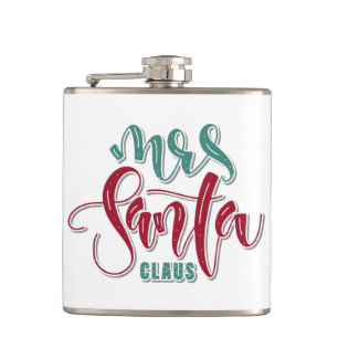 Mrs. Santa Claus Hip Flask