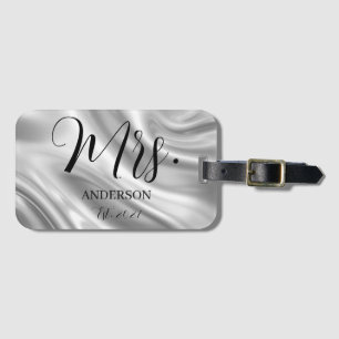 Mrs Script Custom Name Newlywed Honeymoon Luggage  Tag