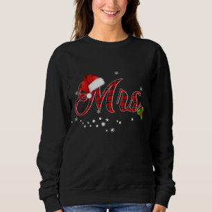 Mrs Shirt - Red Plaid Santa Hat Matching Couples P