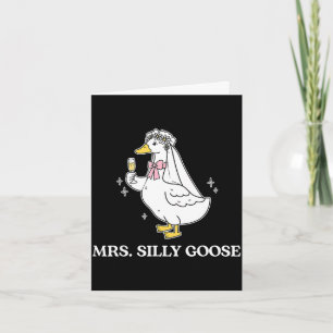 Mrs silly bride goose couple matching wedding card