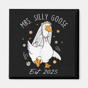 Mrs. Silly Goose Couple Matching Wedding Funny Bri Magnet