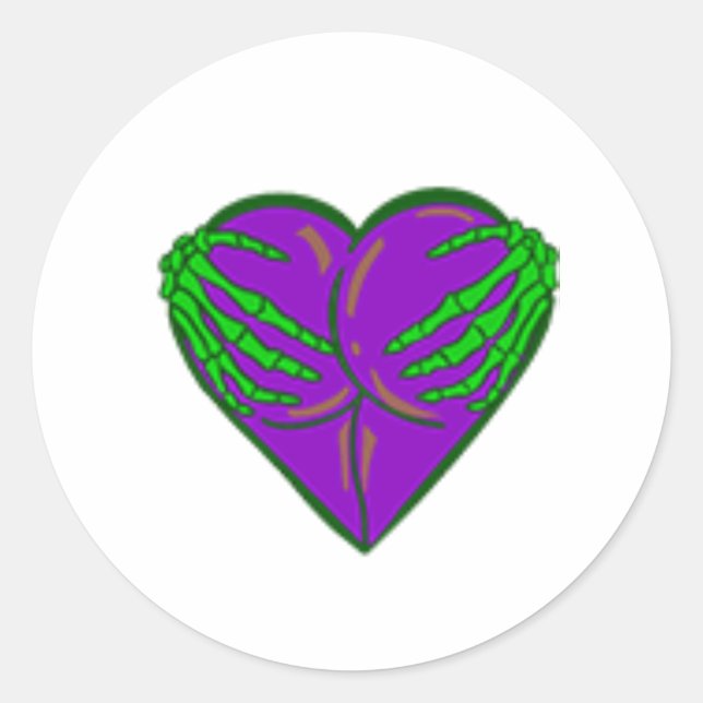 mrs skelly butt classic round sticker (Front)