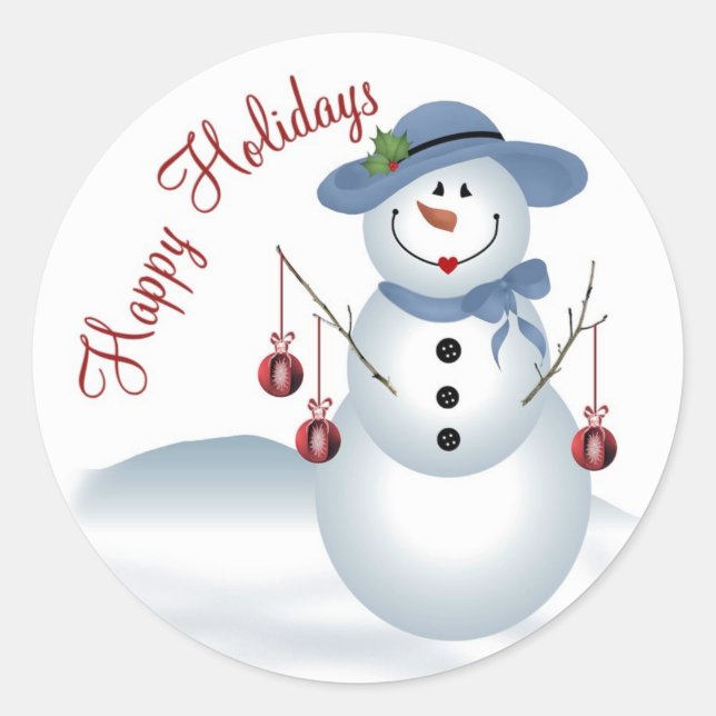 Mrs. Snowman Sticker (Front)