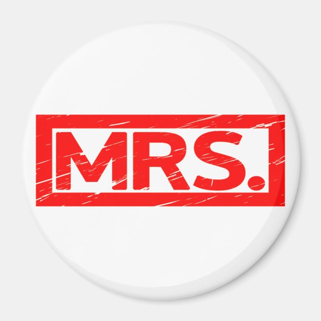 Mrs. Stamp Magnet (Front)