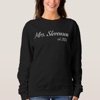 Mrs STEVENSON 2023 new bride bridal shower wedding Sweatshirt