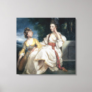 Mrs Thrale and her Daughter Hester 1777-78 Canvas Print