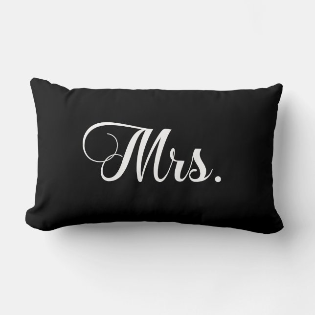 Mrs. Throw Pillow (Front)