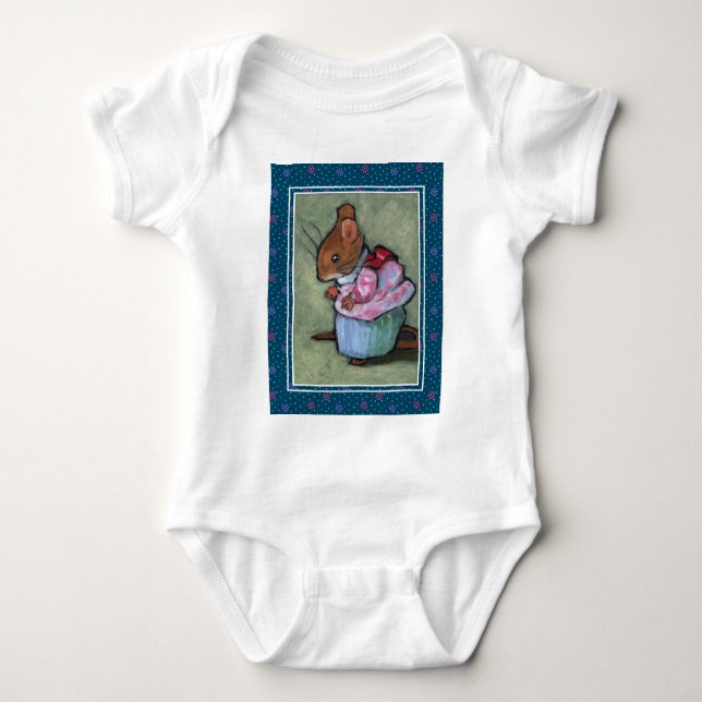 MRS. TITTLEMOUSE, AFTER BEATRIX POTTER BABY BODYSUIT (Front)