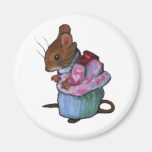 Mrs. Tittlemouse, After Beatrix Potter: Oil Pastel Magnet