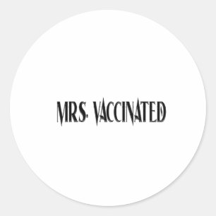 Mrs. Vaccinated Classic Round Sticker