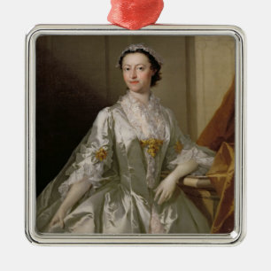 Mrs Wardle, 1742 (oil on canvas) Metal Tree Decoration