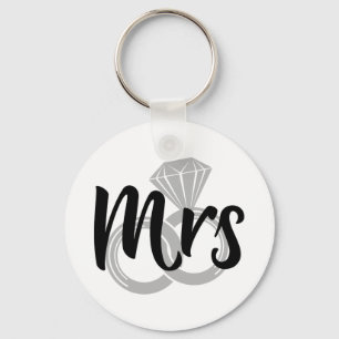 Mrs Wedding Bride Just married Key Ring