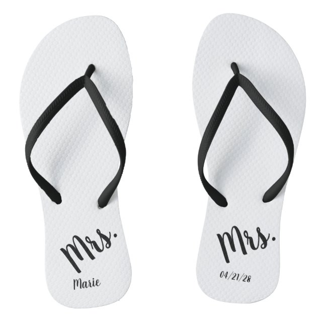 Mrs. Wedding Honeymoon Jandals (Footbed)