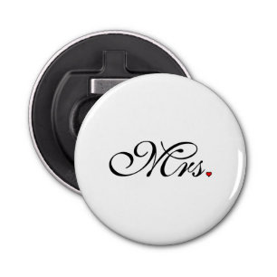 Mrs. Wife Bride His Her Newly Weds Bottle Opener