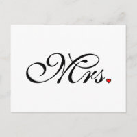 Mrs. Wife Bride His Her Newly Weds